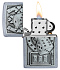 Зажигалка ZIPPO Lucky 7 с покрытием Street Chrome, латунь/сталь, серебристая, 38x13x57 мм - Фото 3