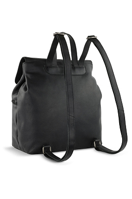 Рюкзак женский KLONDIKE GOLD «Miki», натуральная кожа в черном цвете, 39 х 32 х 14,5 см