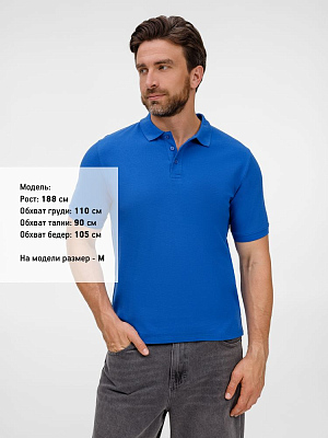 Рубашка поло унисекс Upswing, ярко-синяя