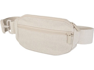 Сумка через плечо Кресент из переработанного хлопка 500 г/м2 (Бежевый)