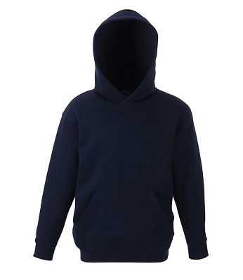 Толстовка детская с капюшоном Fruit of the Loom Kids Hooded Sweat (Глубокий темно-синий)