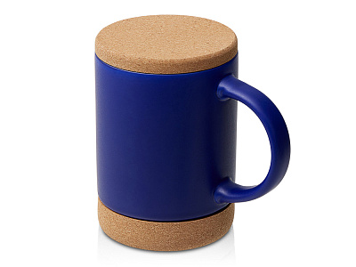Кружка с пробковым дном и крышкой Корк & Бон (Синий)