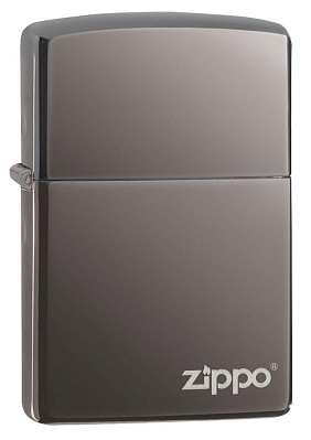 Зажигалка ZIPPO Classic с покрытием Black Ice®, латунь/сталь, чёрная, глянцевая, 38x13x57 мм (Черный)