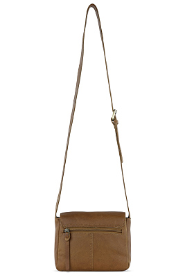 Сумка через плечо KLONDIKE RUSH «Monika», натуральная кожа в коньячном цвете, 20 х 15,5 х 8 см