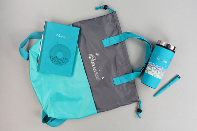 Ручка шариковая "Alice", покрытие soft touch, бирюзовый