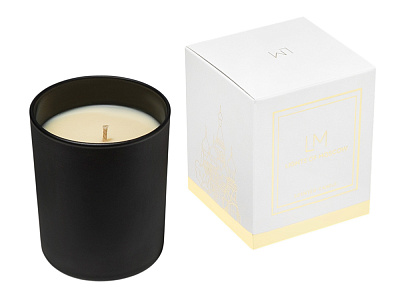 Ароматическая свеча в черном стакане Mystery, коллекция Exclusive, 250 мл (Чёрный)
