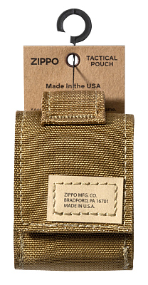 Чехол ZIPPO для широкой зажигалки,нейлон,с нейлоновым фиксатором на ремень, песочный (Коричневый)