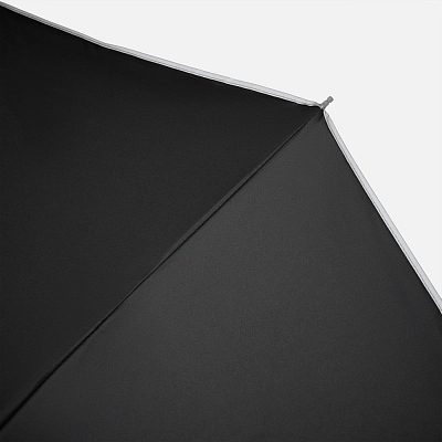 Зонт обратного сложения с ручкой-карабином Foldberry, черный