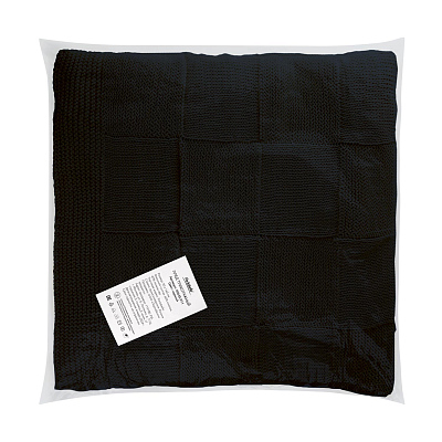 Плед Cella вязаный, черный (без подарочной коробки)