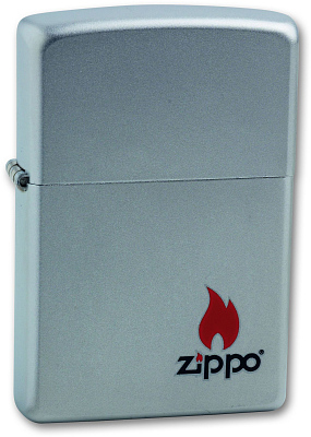 Зажигалка ZIPPO с покрытием Satin Chrome™, латунь/сталь, серебристая, матовая, 38x13x57 мм