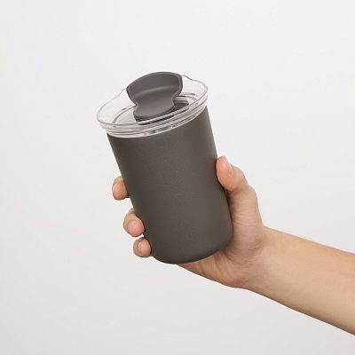 Термокружка вакуумная Страда, серая