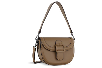 Сумка женская наплечная BUGATTI Zita, коньячная, полиуретан, 20,5 x 9 x 15 см (Коричневый)