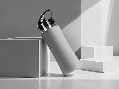 Бутылка для воды Bottle C1, soft touch, 600 мл (Серый)