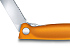 Нож для овощей VICTORINOX SwissClassic, складной, лезвие 11 см с волнистой кромкой, оранжевый - Фото 7