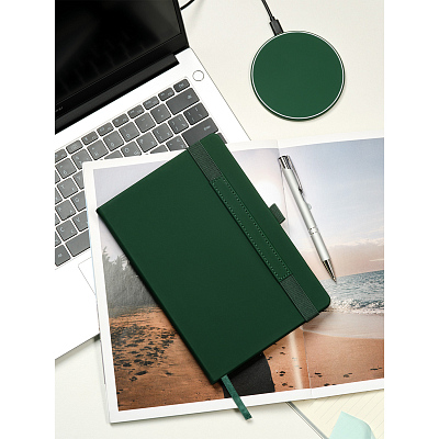 Ежедневник Альфа (Alpha) недатированный, зеленый/оливковый