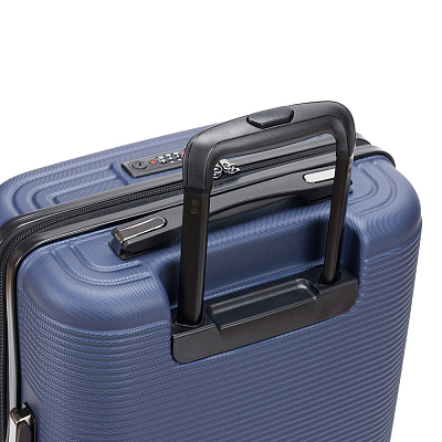 Чемодан TORBER Onego, синий, ABS-пластик, 59,5 х 39,5 х 24 см, 46 л