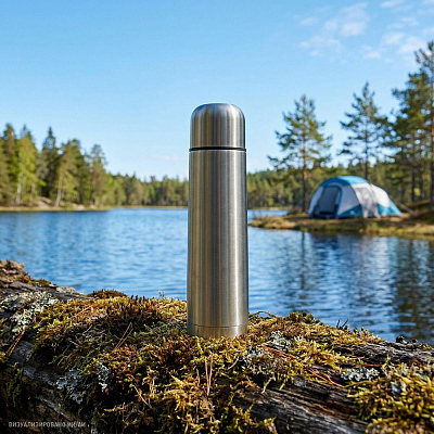 Термос Plain 1000, ver.2, серебристый