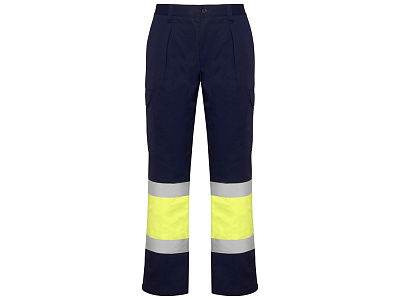 Брюки Soan со светоотражающими полосами, мужские (Синий нэйви/неоновый желтый)