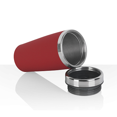 Термостакан "Эльбрус" 400 мл, покрытие soft touch, красный