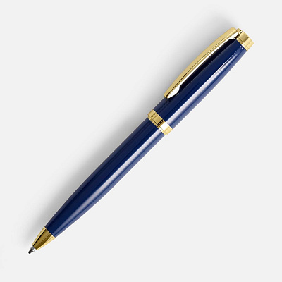 Ручка шариковая Letra Gold, глянцевая, темно-синяя (Тёмно-синий)