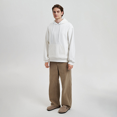 Худи релакс унисекс ADVENTURE, белый, размер XS/S