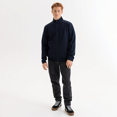 Толстовка на молнии Астин (Astin) темно-синяя