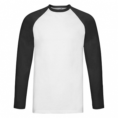 Футболка "Long Sleeve Baseball T", S (Белый, черный)