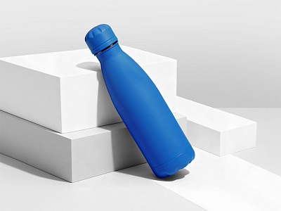 Вакуумная термобутылка Vacuum bottle C1, soft touch, 500 мл (Синий классический)