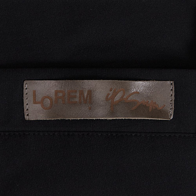 Лейбл кожаный Pasek, S, серый