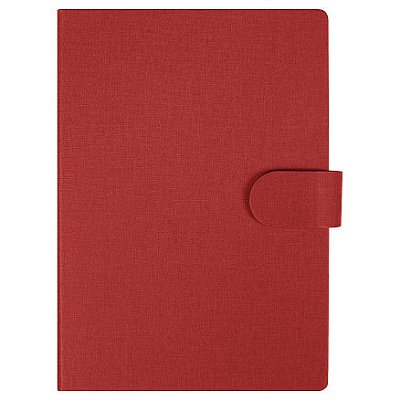 Блокнот А5 Tasmania, в твердой обложке со стикерами в линейку  (Красный)