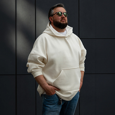 Худи унисекс оверсайз B-Code Greenland 2XL/3XL (Белый)