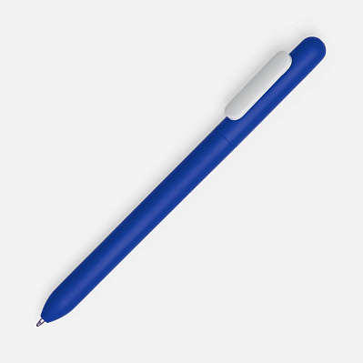 Ручка шариковая Swiper Soft Touch, синяя с белым (Синий)