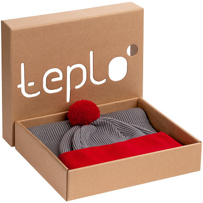 Набор Snappy, светло-серый с красным (Серый)