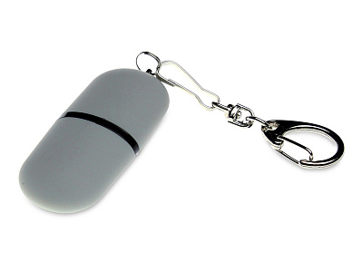 USB 2.0- флешка Goutte Soft-touch на 4 Гб каплевидной формы (Серый)