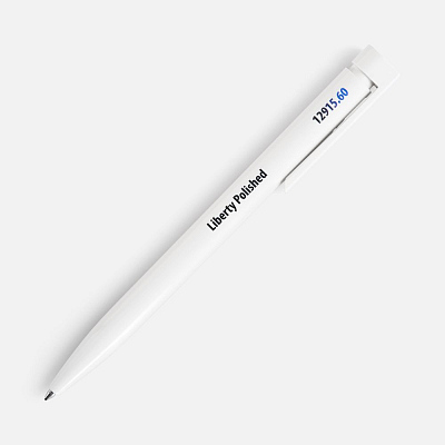 Ручка шариковая Liberty Polished, белая