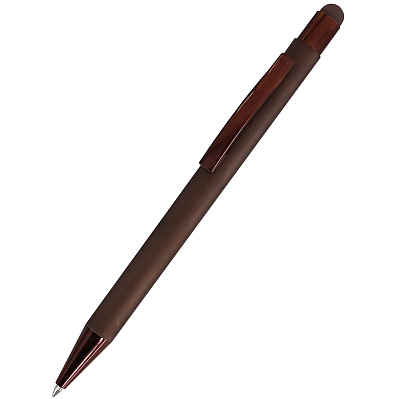 Ручка металлическая Elysia софт-тач, бронза (Бронзовый)