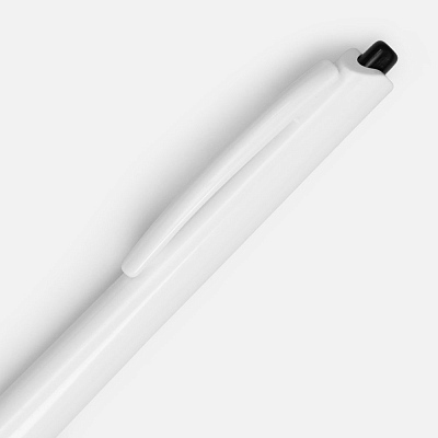 Ручка шариковая Tick, белая с черным