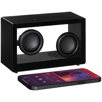 Bluetooth-колонка со светомузыкой Sensofonic, черная (Чёрный)