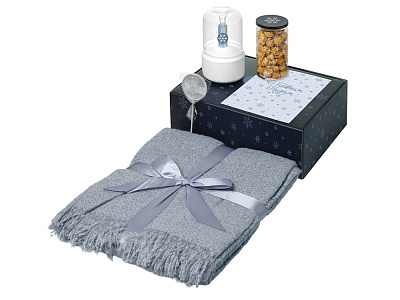 Подарочный набор Re:Snug с пледом, увлажнителем и попкорном (Серый)