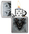 Зажигалка ZIPPO Dragon Design с покрытием Linen Weave, латунь/сталь, серебристая, 38x13x57 мм - Фото 3