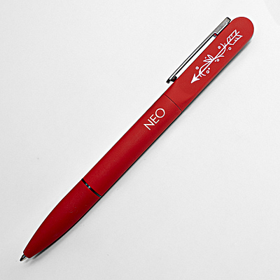 Ручка шариковая NEO с подсветкой после гравировки, soft touch