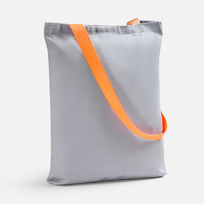 Шопер B4  с оранжевыми ручками (Серый)