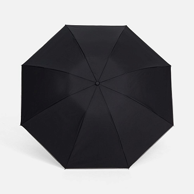 Зонт наоборот складной Futurum со светоотражающим кантом, черный