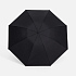 Зонт наоборот складной Futurum со светоотражающим кантом, черный - Фото 2