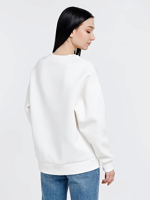 Свитшот оверсайз унисекс True Self, молочно-белый