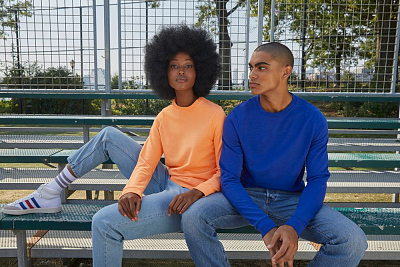 Свитшот унисекс Set In, светло-желтый