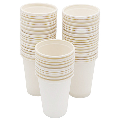 Набор 50 шт стаканов из кукурузного крахмала, 260 мл 