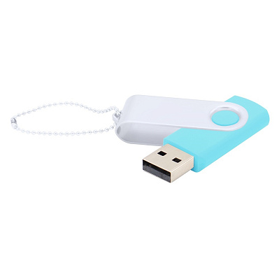 Флешка Designer To Go 2.0 USB 16Gb  (Бирюзовый/белый)