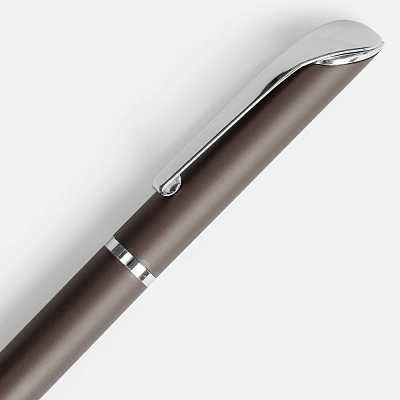 Ручка шариковая Glide, серо-коричневая