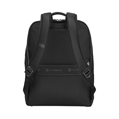 Рюкзак VICTORINOX Victoria Signature Deluxe Backpack, черный, нейлон/кожа, 32x18x39 см